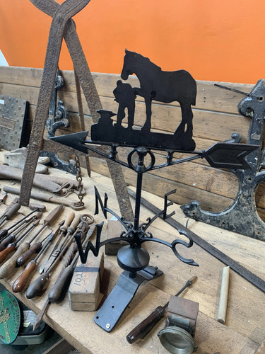 Vintage metal weathervane - vintage,