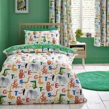 Catherine Lansfield Animal Magic Kid Toddler Duvet Cover Junior CotBed Quilt Set