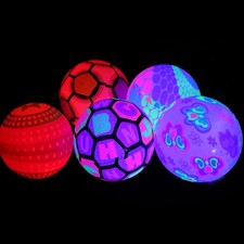 12pcs Kids Luminous Balls Inflatable Bouncy Soft Fitness Educational Flashing