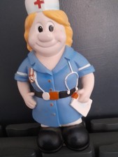 vintage NHS Nurse Lady Figurine, 7.5 Inches Tall Woolworths.