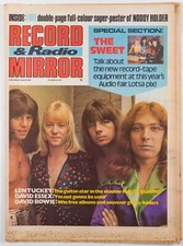 THE SWEET Bowie TWIGGY Record Mirror magazine October 1973 New York Dolls SLADE