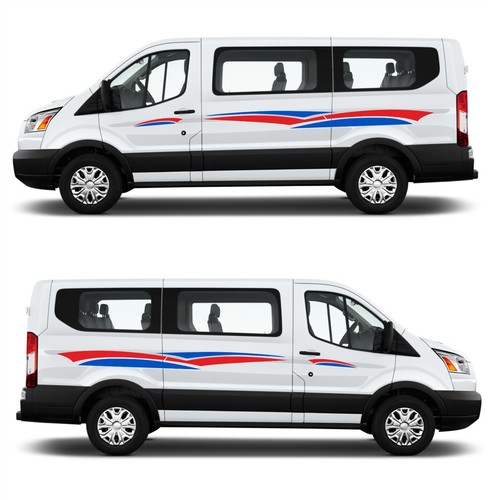 Decal graphics red blue - &,