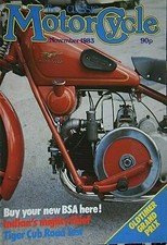  The Classic Motorcycle  Nov 1983 TRIUMPH T20 "Tiger cub",INDIAN "Chief", BEKAMO