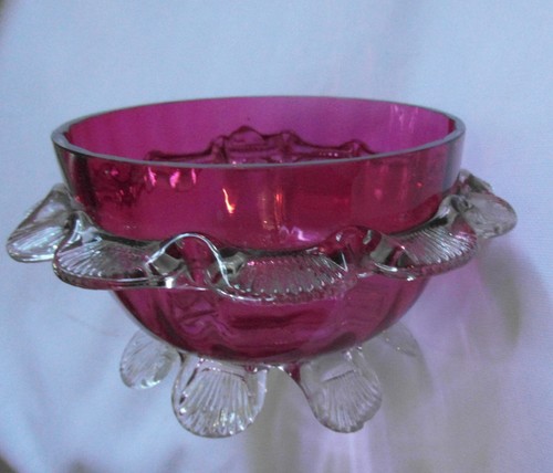 Victorian fluted cranberry - fluted,