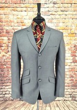 Mod Skinhead Suit Grey 3 Button Suit Slim Fit 2-1 pocket 1960's suiting retro