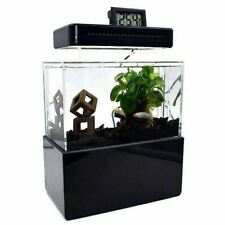 Portable Mini Fish Tank Aquarium W/ Water Filtration LED Light Home Decor Gift