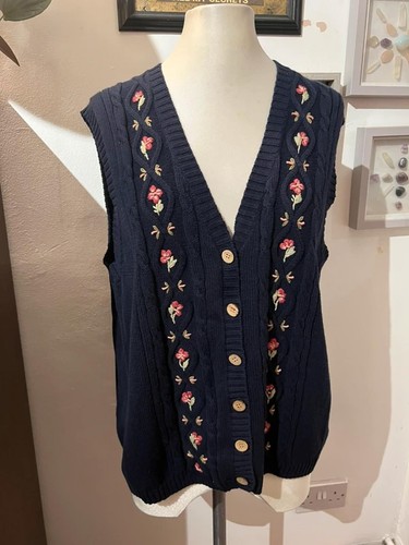 Tulchan embroidered knit vest - tulchan,