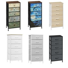 Chest of 5 Drawers for Bedroom with Fabric Drawers Storage Hallway Storage Unit