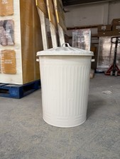 large white metal bin