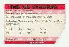 22/01/2000 Rugby League Ticket