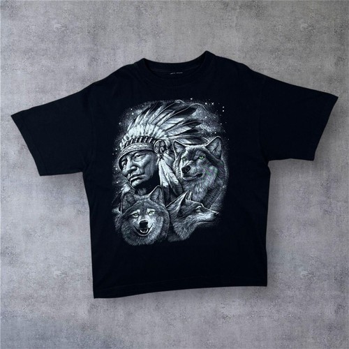 Vintage native american wolf - vintage,