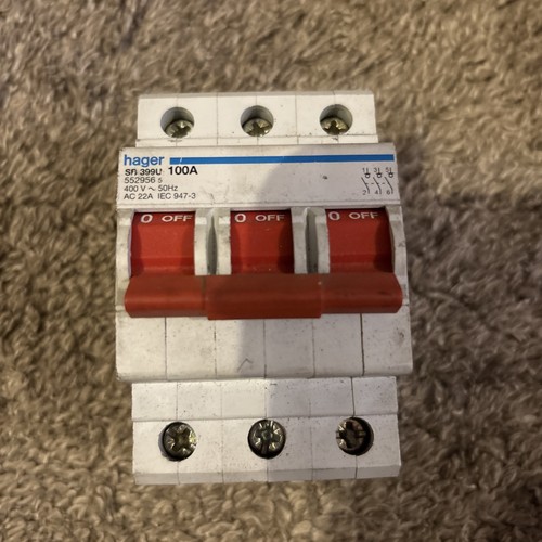 Hager sb399u 100a pole - 3,