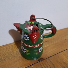 Canal Ware Ceramic Hand Painted Narrowboat Watering Can Moneybox Hand painted