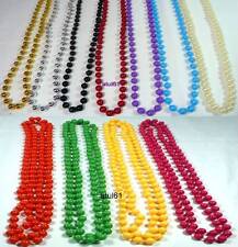 Plastic Beads Long Rope Necklace Bright Hot Colours Fancy Dress Party Accessorie