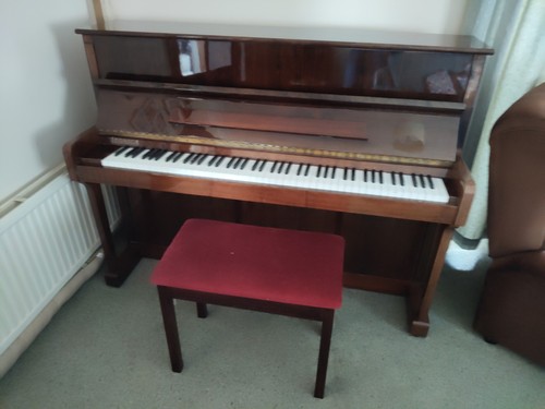Upright piano with stool - upright,