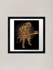 Steampunk Rock star Framed Art