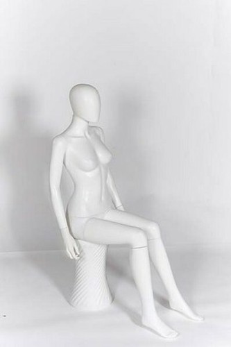 Seated full female matt - female, white