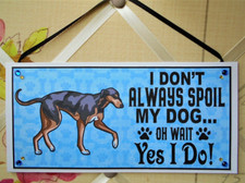 Saluki dog sign - hanging, plaque