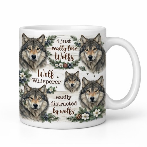 Novelty wolf mug gift - mug,