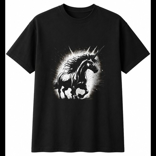 Charcoal unicorn with sparks - unicorn,