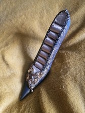 Jewellery Stand Holder High Heel Shoes Purple and Gold with Butterfly Decoration