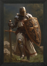Crusader Knight Framed Wall