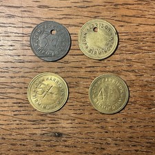 4 Harrison Birmingham Market Tokens