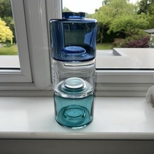 LSA Trio Vases Blue Stacking or 3 Stand Alone Vases Blue Clear