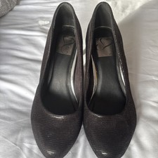 Evans Ladies Black Court Shoes