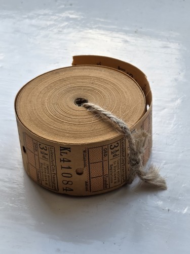 Bus ticket roll vintage - bus,