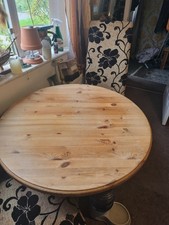 Small Natural Wooden Dining Table And 2 Chairs Set Kitchen Room Rustic Pine