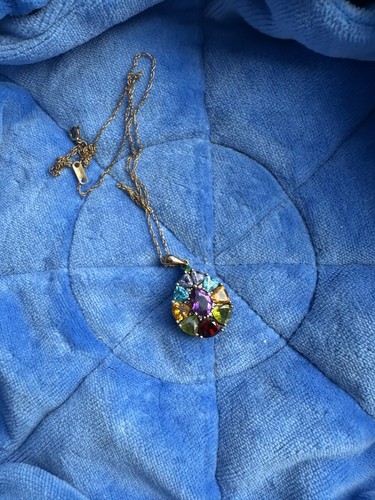 9ct gold multi - , necklace