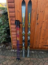 Rossignol Carve 10-4 Skis with Salomon bindings and one pair Colt poles