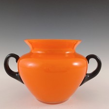 Czech / Bohemian Retro Red & Blue Tango Glass Vase