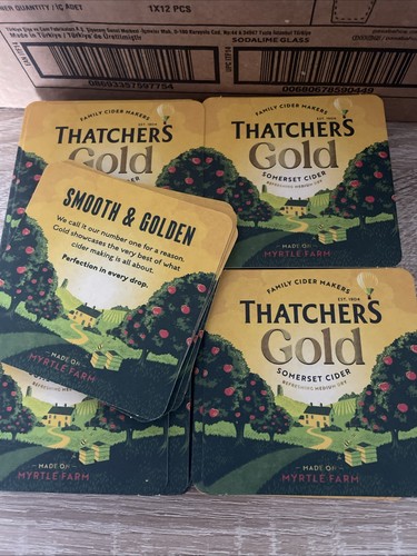 Thatchers gold beer mats - 80,