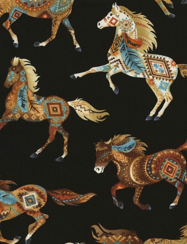 Fat quarter southwest horses - southwest,
