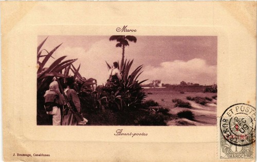 Old postcard morocco settat - postcard,