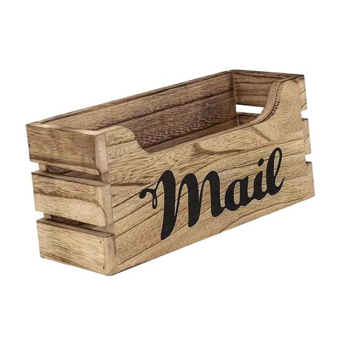 Wooden mail organizer letter - wooden,