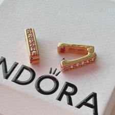 2 x Genuine PANDORA Rose Gold