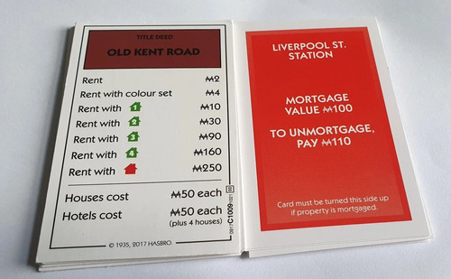 Full set monopoly deed - set, 28