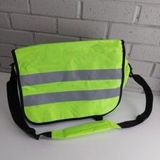 Hi Viz Yellow Messenger Shoulder Bag Reflective Work Cycling New