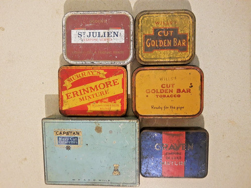 Tobacco tins capstan - x6, tins: