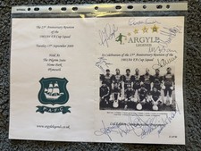Plymouth Argyle 25th Anniversay of the 83/84 FA Cup squad signed