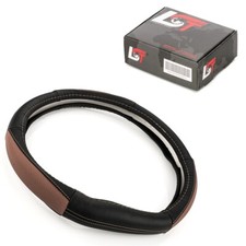 Steering Wheel Cover Ø 38x9 CM 15x3, 5 Inch Black Braun for Land Rover