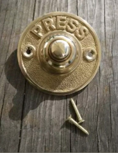 Victorian brass push bells - victorian,