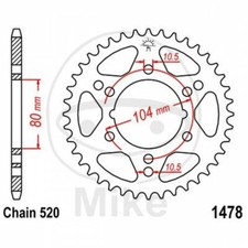 Crown 40 Teeth 520 Black
