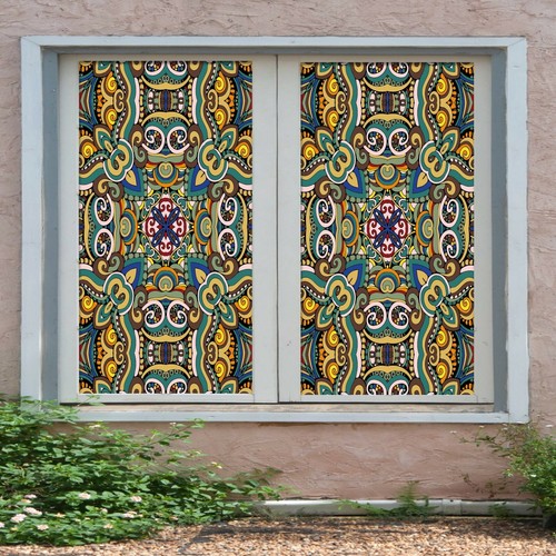 Green pattern o2175 window - 3d,