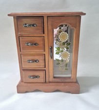 Vintage Wooden Jewelry Armoire