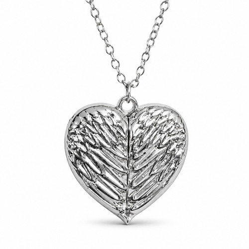 Angel wing heart locket - heart,