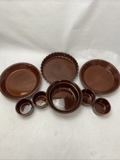 Simpsons Ovenstone 1 Flan Dish, 2 Pie Dishes, 1 Souffle Bowl, 4 Ramekins. Used.